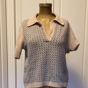 Vintage Style Beige and Blue Sweater